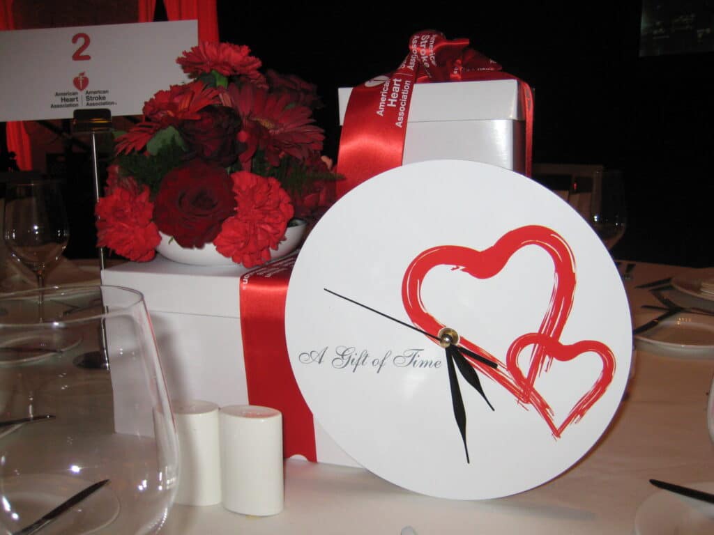 A gift of time centerpiece